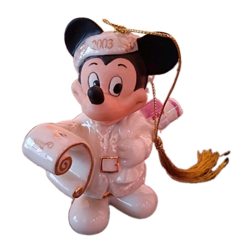 Lenox Disney Mickey Mouse 2003 "Naughty/Nice List" Ornament No Box/Certificate
